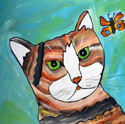 Ginger The Art Cat