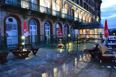 Reflections on Balcony of The Grand Hotel Scarborough