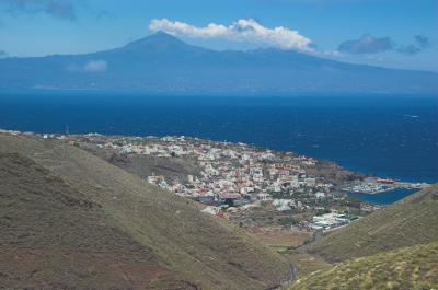 View from La Gomera looking Towards El Teide on Tenerife
