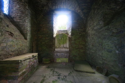 inside chapel ruins