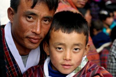 Dad and son-Punakha, Bhutan