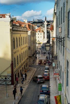 Looking toward Rossio Square