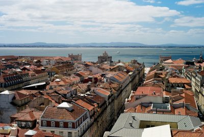 The river from the Santa Justa Elevator