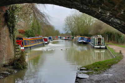 View from under the bridge at Lower Heyford