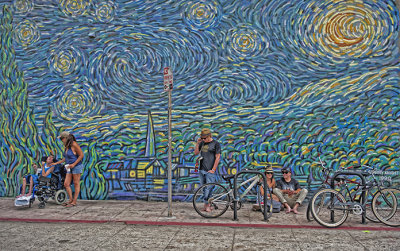 One of many wall murals around Venice Beach