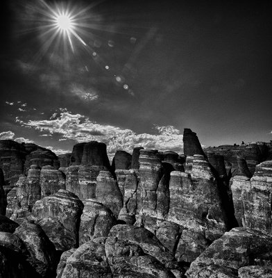 Sandstone fins at Fiery Furnace