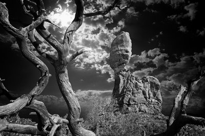 Clouds over Balanced Rock