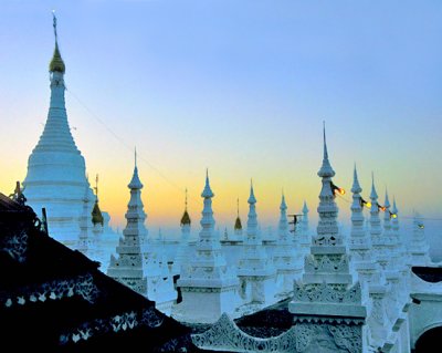 Stupas in the early morning