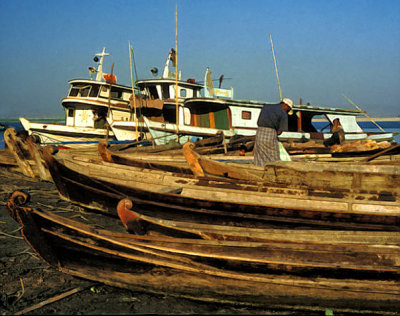 Boats on the Ayeyerwaddy River