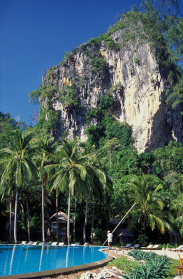 Pool against Krabi's Cliffs
