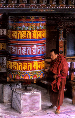 Turning a Prayer Wheel