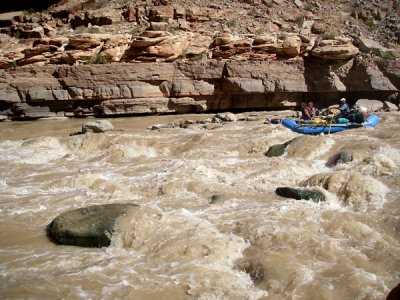 Ludie Al and Gregg at Government Rapids on the San Juan 1.jpg