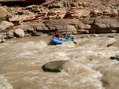 Ludie Al and Gregg at Government Rapids on the San Juan 2.jpg