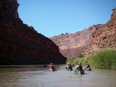 Searching for the channel near Oljeto Wash on the lower San Juan.jpg