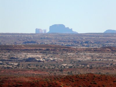 The end of the San Juan - Monument Valley thru long lens on return shuttle from Clay Hills Crossing.jpg