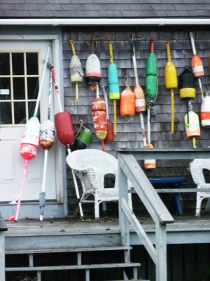 porch with buoys