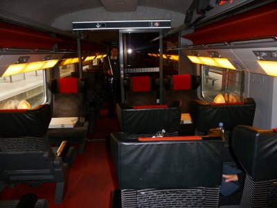 1st class car on TGV train