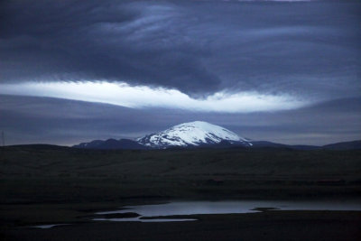 Hekla in a storm