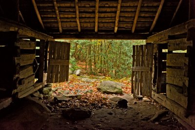 Outside Bud Ogle's Barn