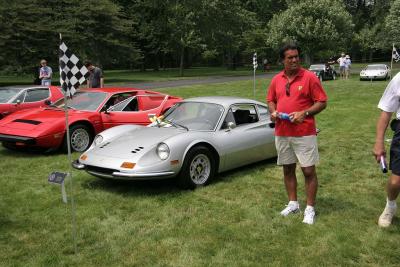Gold Winner 1973 Ferrari 246 GT Dino and owner Michael Curis