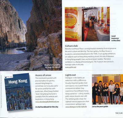Wheelaway Travel book in The Club Magazine