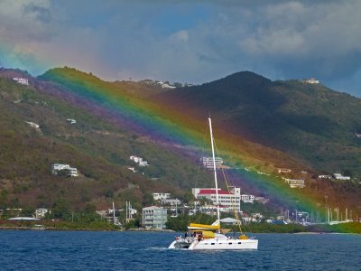 The last day of sailing .... as we sail towards Tortola