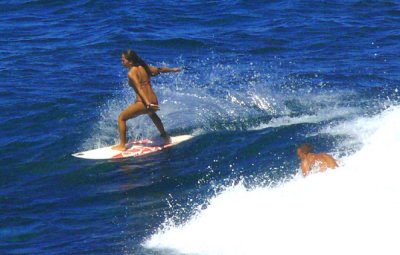 Surfing Maui