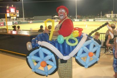 Happy Clown in his balloonmobile