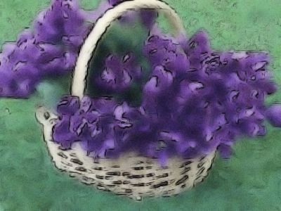 Flower Basket Near The Train