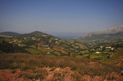 Vue du dtroit de Gibraltar depuis les premiers contreforts du Rif marocain