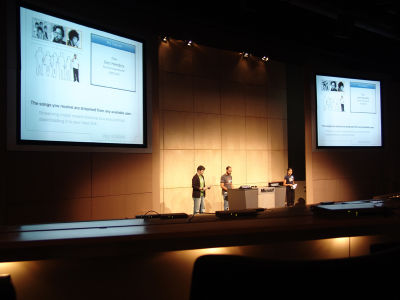 first rehearsal of the presentation