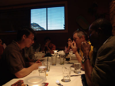 dinner at the desert's fire