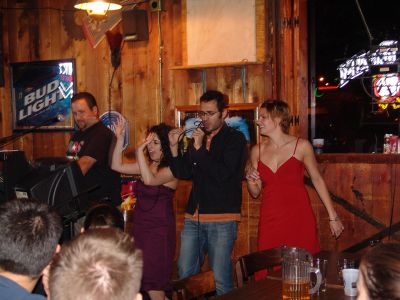 karaoke at the workshop bar