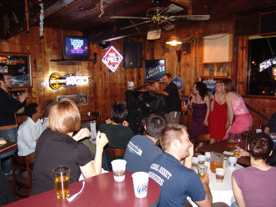 karaoke at the workshop bar