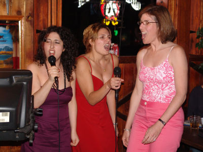 karaoke at the workshop bar