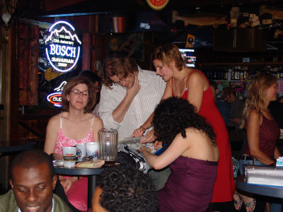 karaoke at the workshop bar