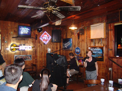 karaoke at the workshop bar