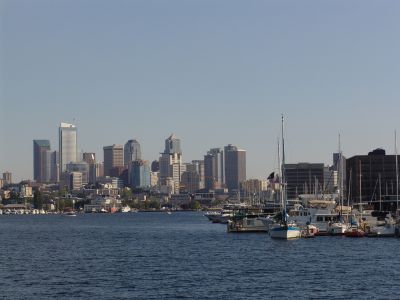 seattle downtown from lake union