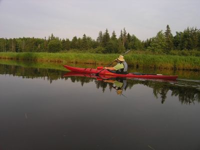 Paddling in the Shediac River, NB