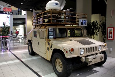 One of the CNN HUMVEEs used to report out in the field