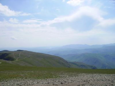 top of Helvellyn - view down other side