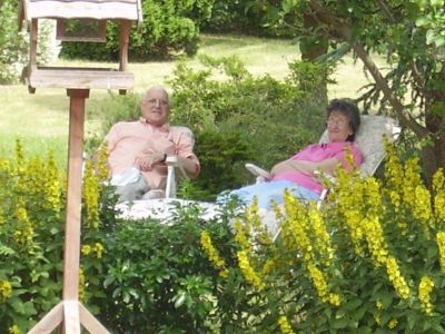 Margaret and Gordon in the Garden