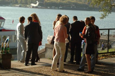 and informal reception in the park