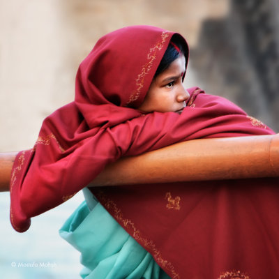 Young Lady in Red Veil | Varanasi, India