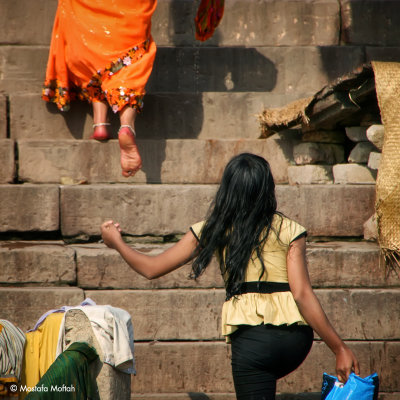 Climbing Stairs | Dashashwamedh Ghat, Varanasi, India