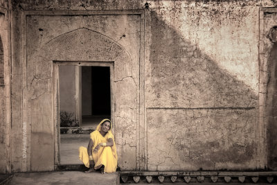 A Woman in Yellow Dress - Jaipur, India
