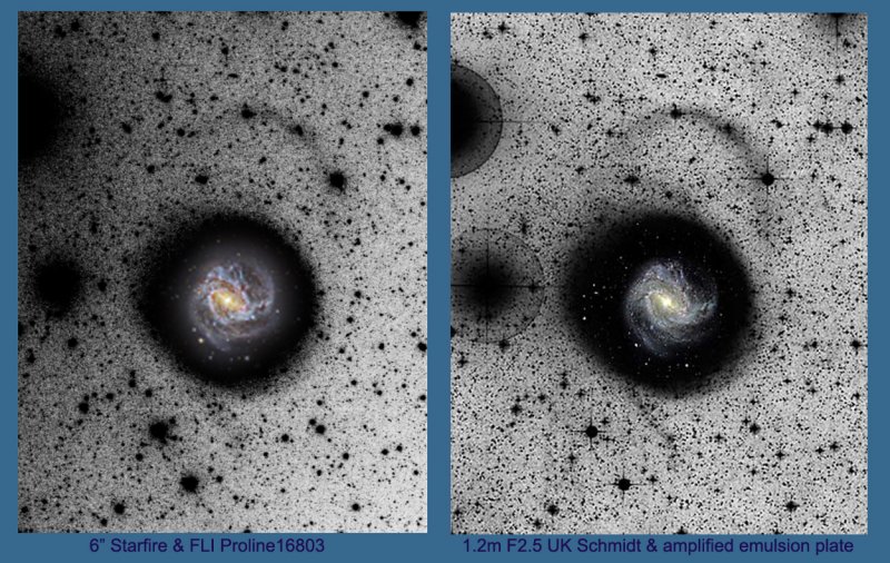Deep M83 6 Starfire v UK Schmidt