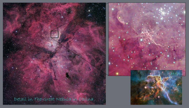 Famous Herbig Haro 666 in the Eta Carina Nebula