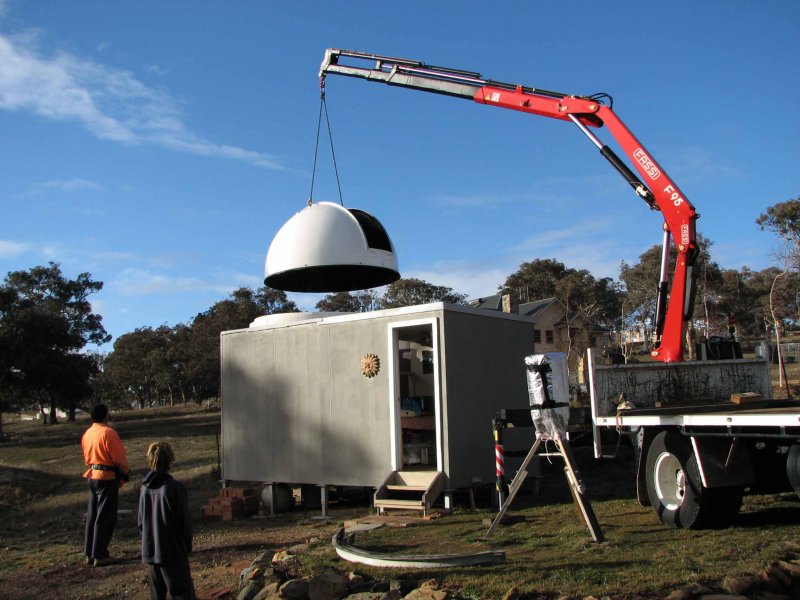 Dome being lifted off