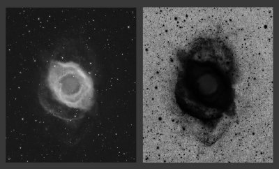Deep Helix Nebula - natural and enhanced